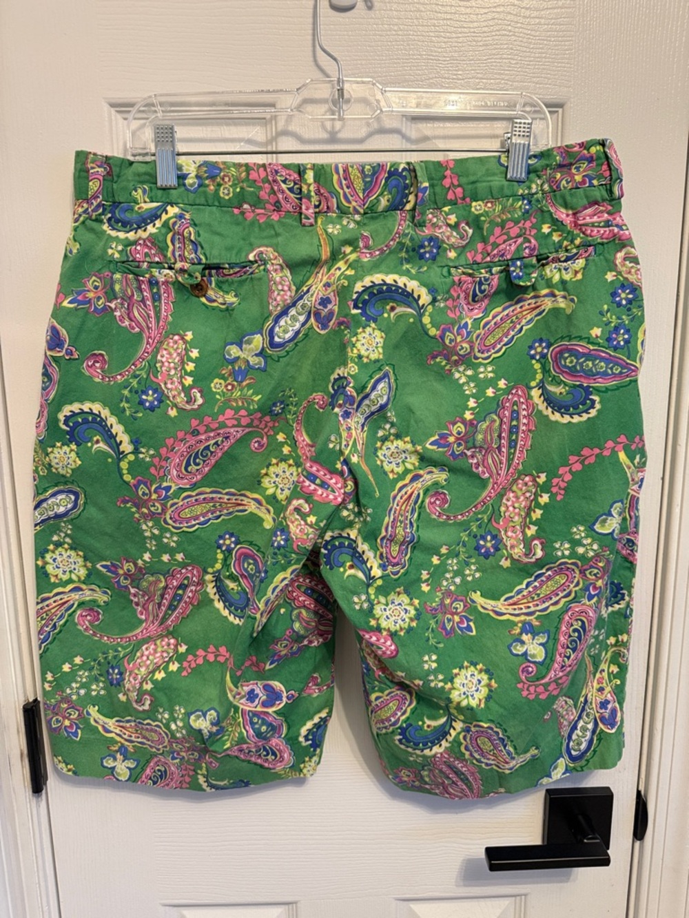 Polo Ralph Lauren Green and Pink Paisley Shorts Sz 36 - Picture 4 of 7